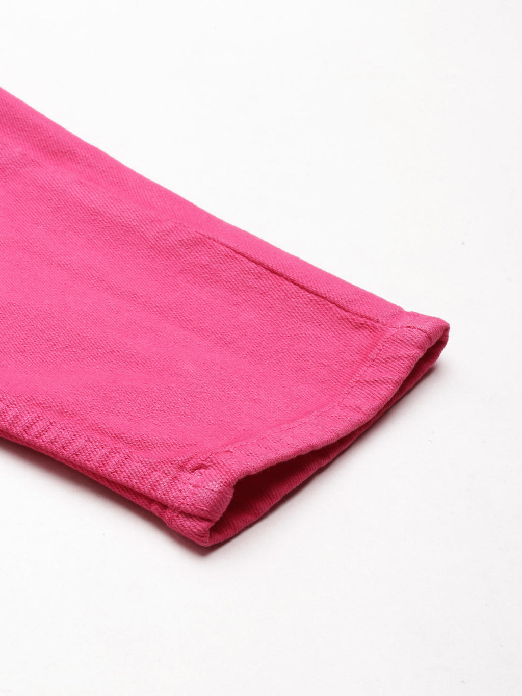 Women's Fuchsia Slim Fit Acid Wash High-Raise Denim Jeans