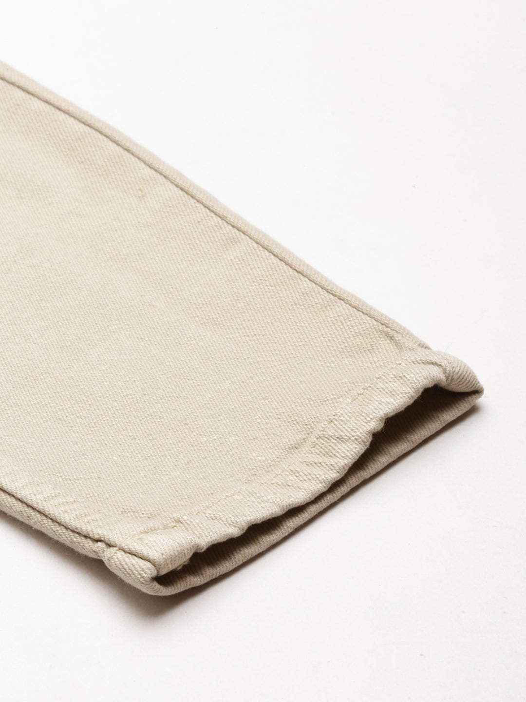 Women's Beige Mid-Rise Denim Jeans