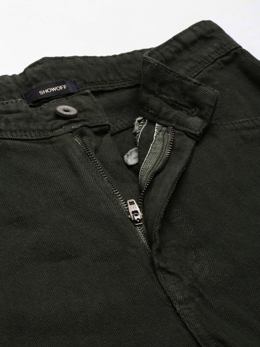 Women's Olive High-Rise Dark Shade Denim Jeans