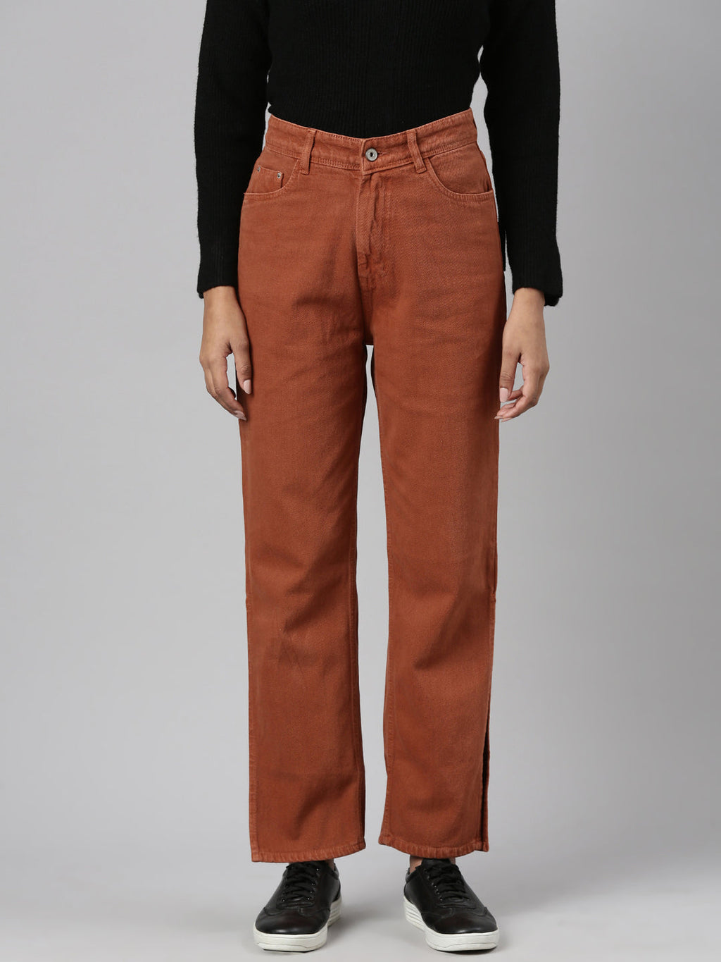 Women's Rust Jean Straight Fit Mid-Rise Stretchable Jeans