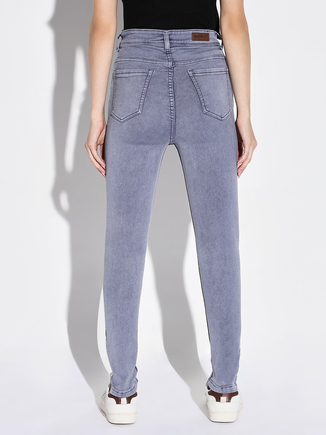 Women's Purple Comfort Skinny Fit Light Fade Stretchable Jeans