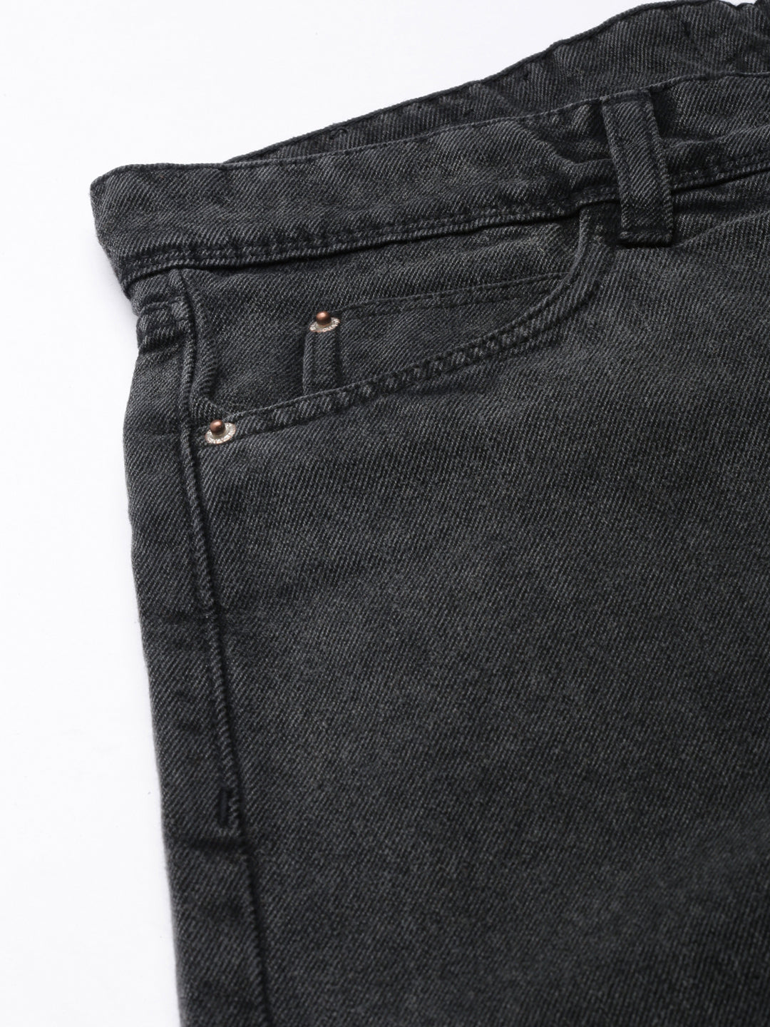 Women's Grey Wide Leg Denim Jeans