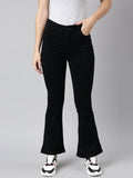Women's Black Bootcut Stretchable Denim Jeans