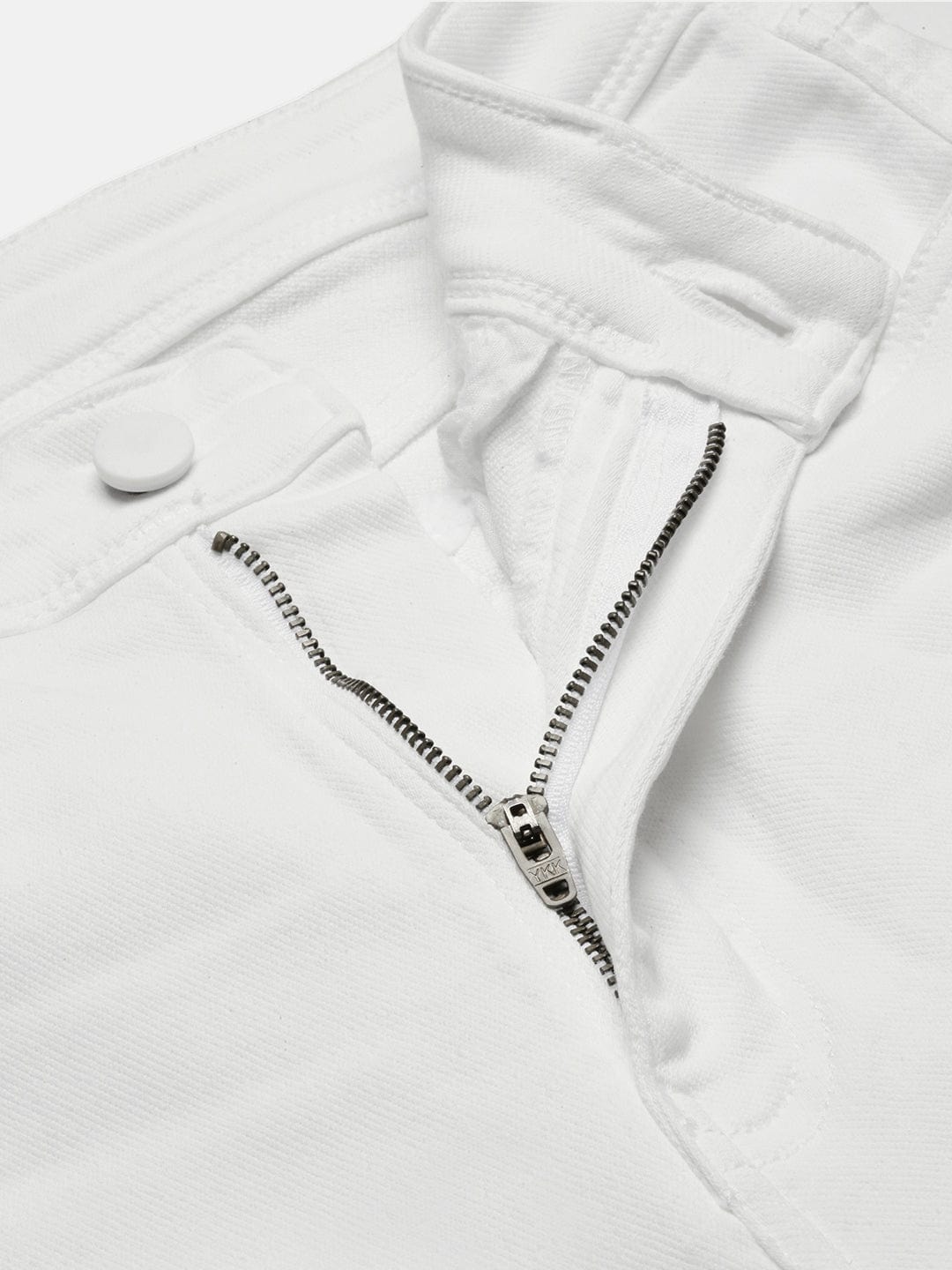 Women's White Comfort Wide Leg Stretchable Jeans