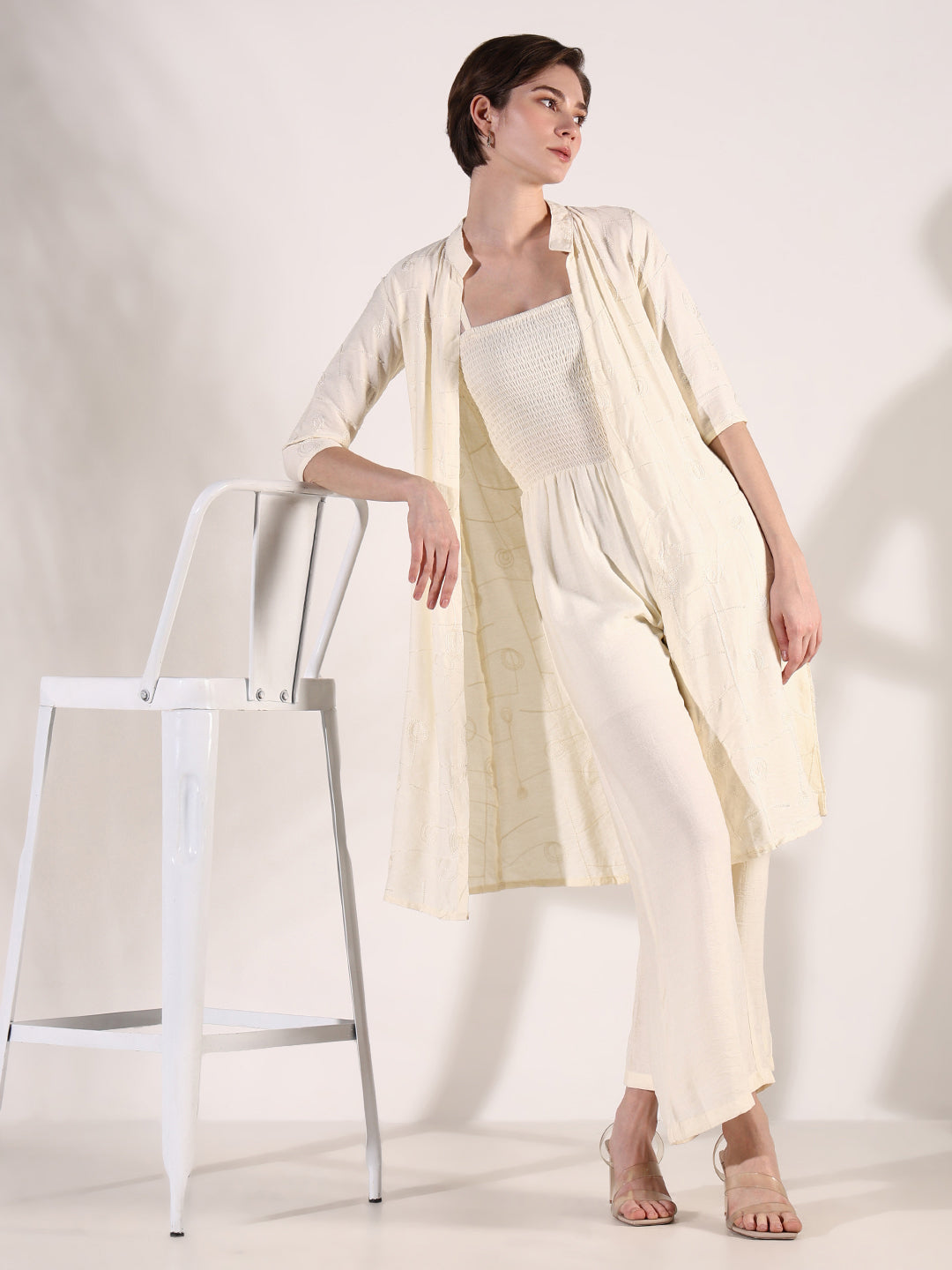 Women's Cream Basic Jumpsuit