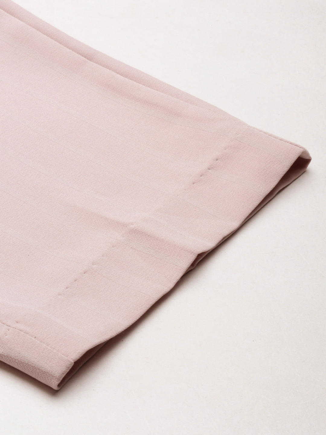 Women's Pink Relaxed Loose Fit High-Rise Trousers