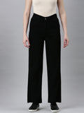 Women's Black High Rise Straight Fit Denim Jeans