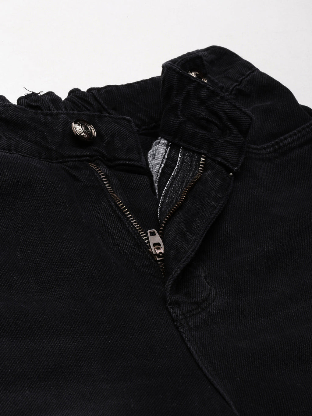 Women's Black High Rise Straight Fit Denim Jeans
