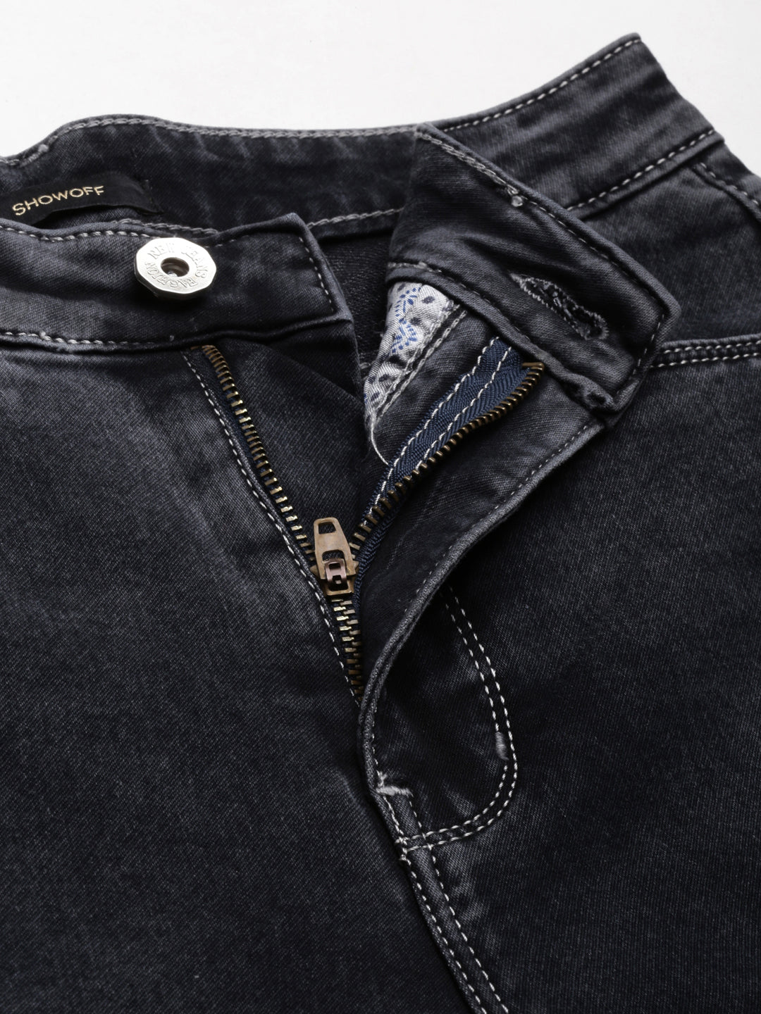 Women's Black Flared Fit High-Raise Denim Jeans