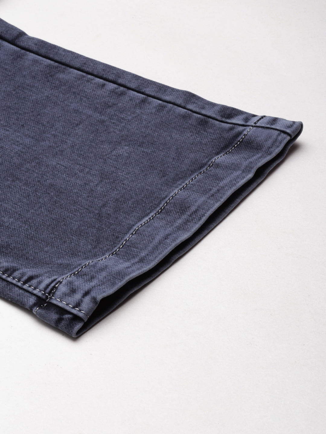 Women's Navy Blue Mid Rise Flared Clean Look Denim Jeans