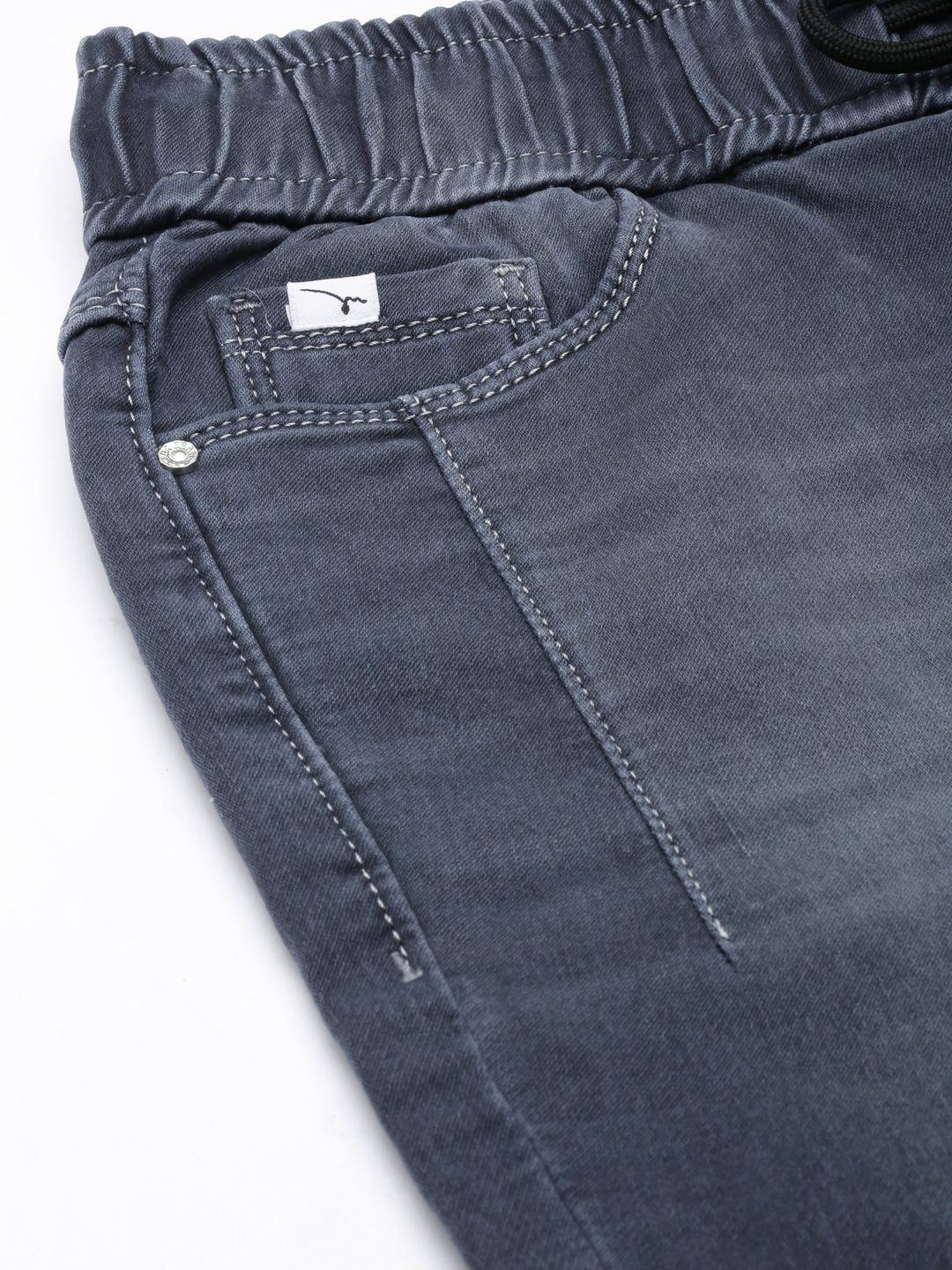 Women's Grey Slim Fit Light Fade Denim Joggers