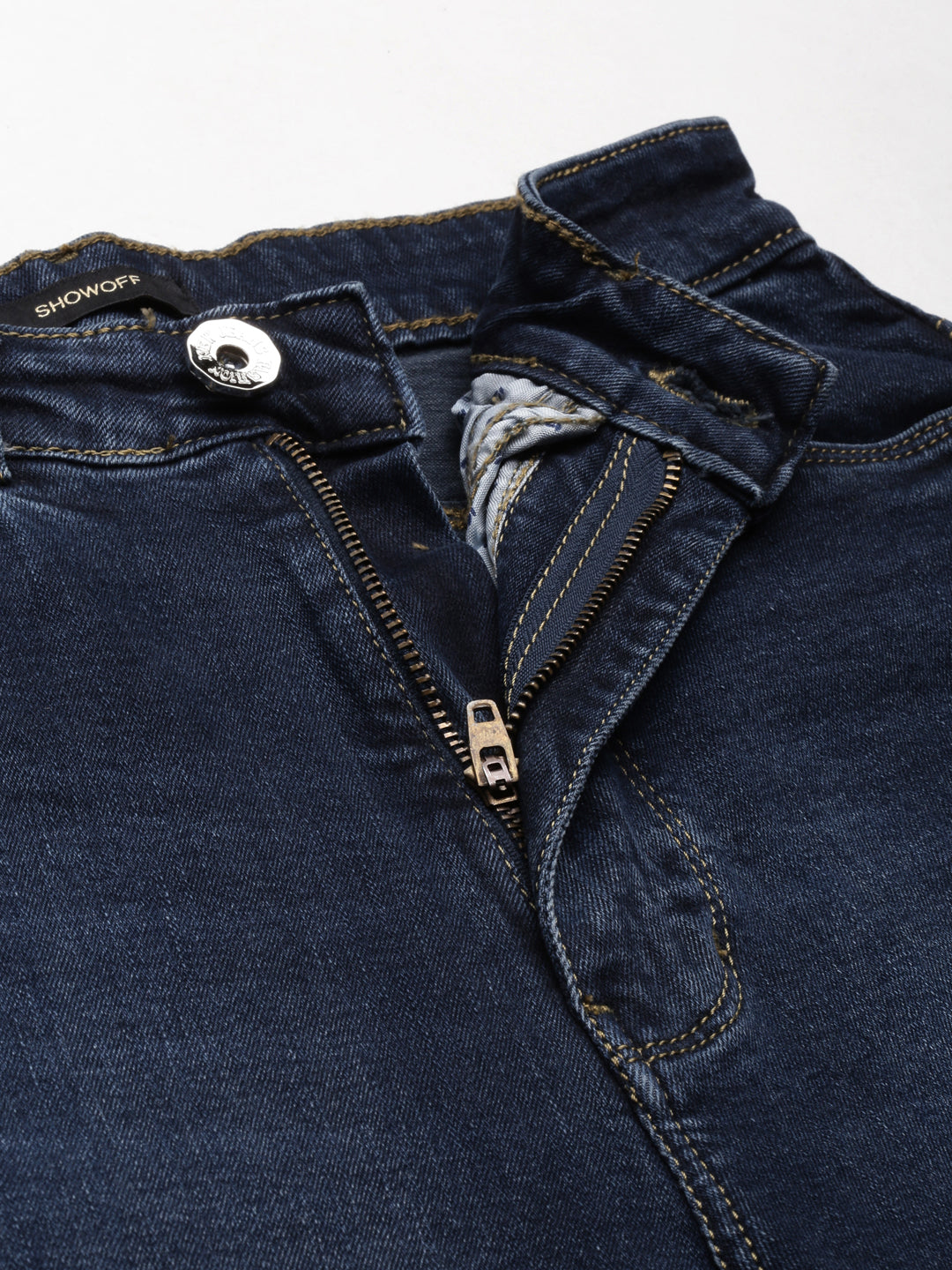 Women's Navy Blue Wide Leg Denim Jeans