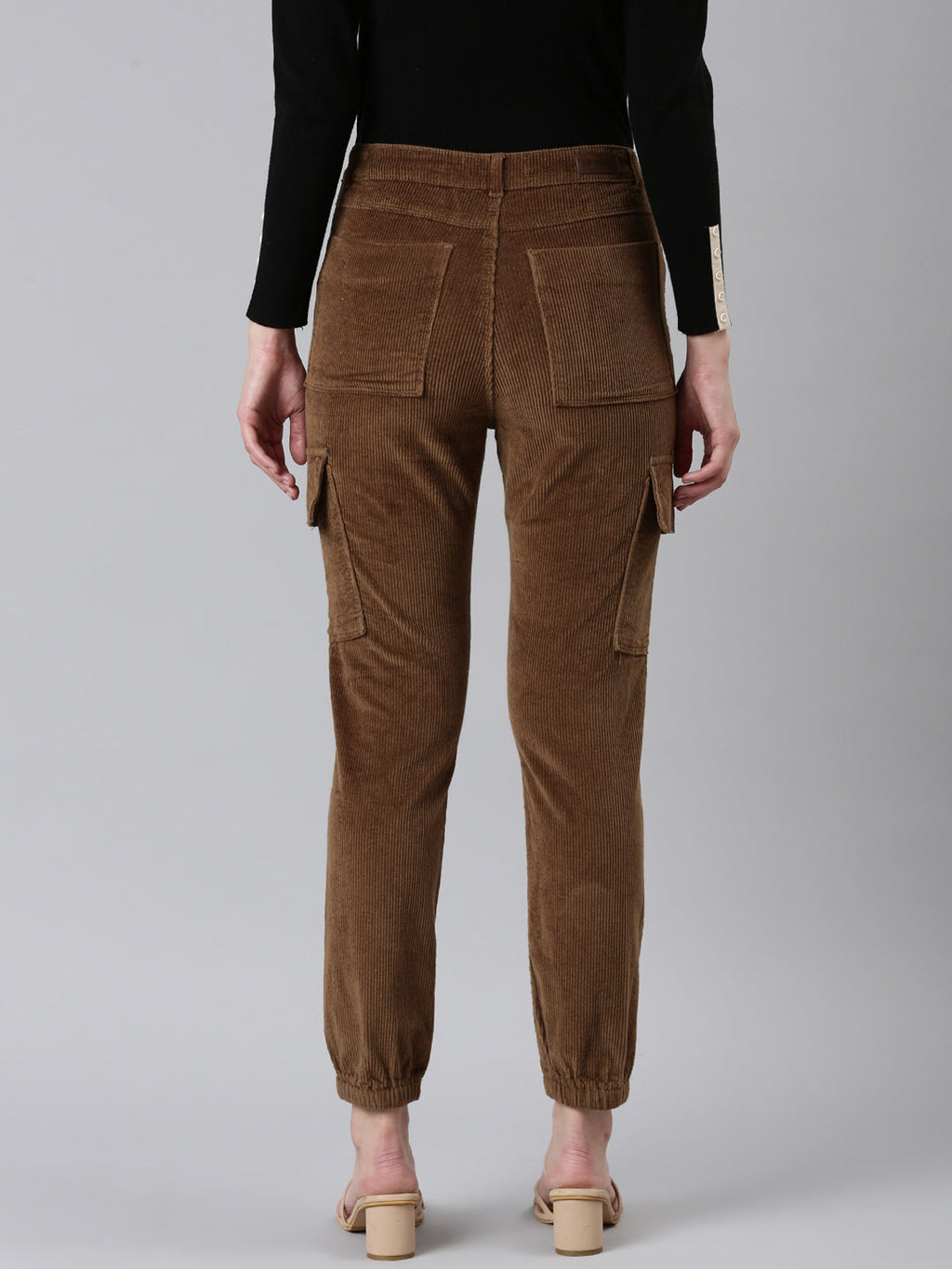Women's Coffee Brown Solid Joggers