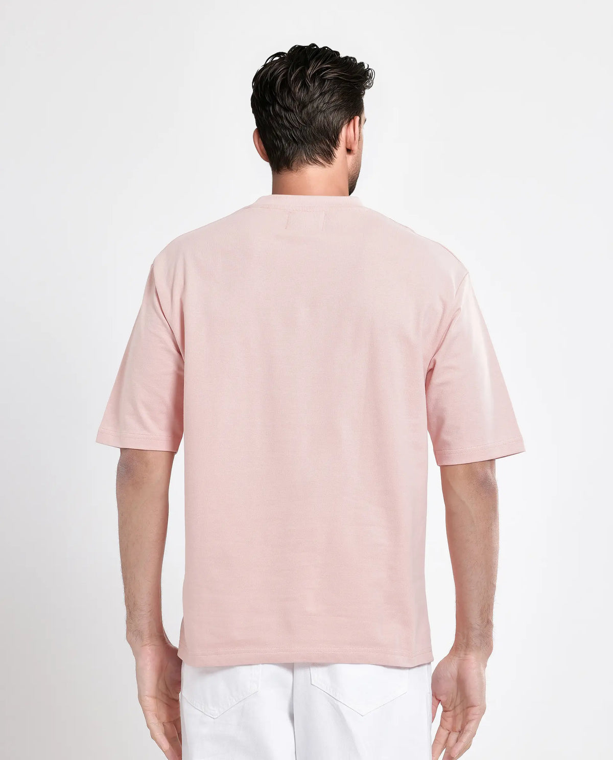 Rare Rabbit Men's Jarn Light Orange Cotton Graphic Print Qlo Fit Half Sleeve Crew Neck T-Shirt