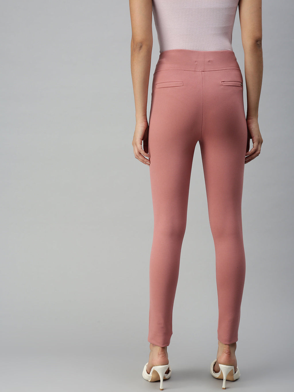 Women's Peach Slim Fit High-Rise Denim Jeans