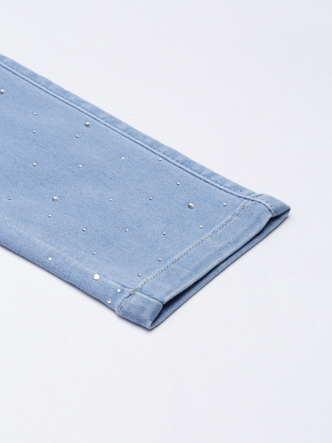 Women's Blue Solid Skinny Fit Denim Jeans