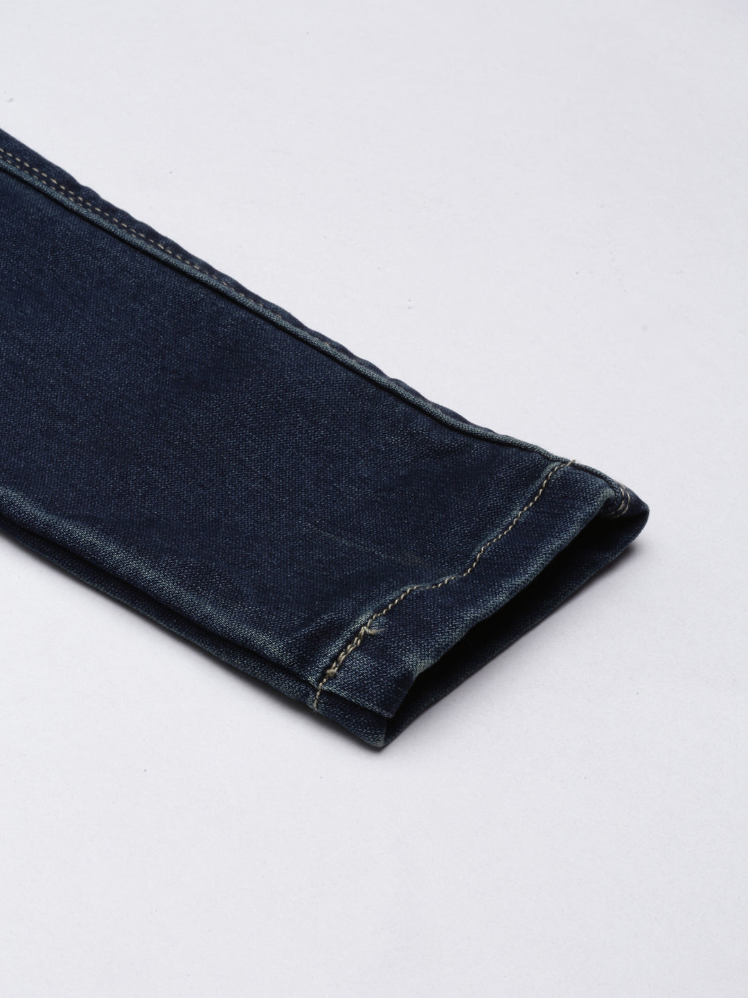 Women's Navy Blue Skinny Fit Light Fade Acid Wash Denim Jeans