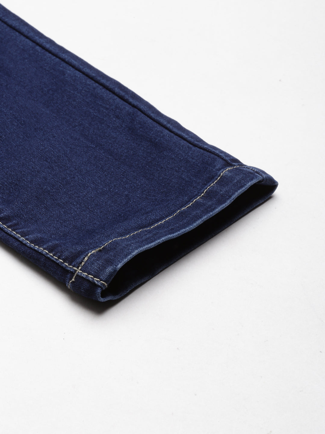 Women's Navy Blue Skinny Fit High Rise Light Fade Denim Jeans