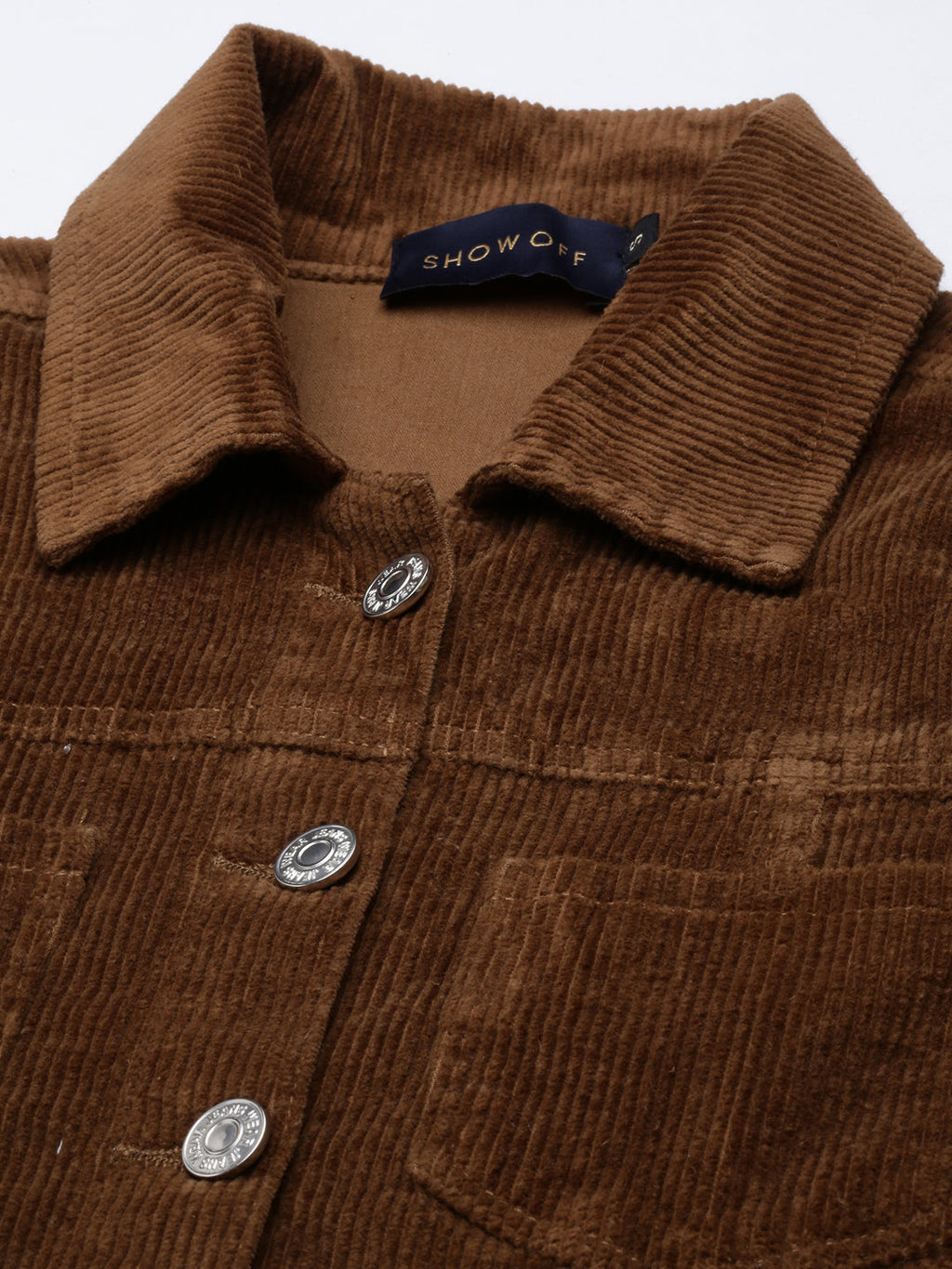 Women's Khaki Corduroy Cotton Shirt Dress
