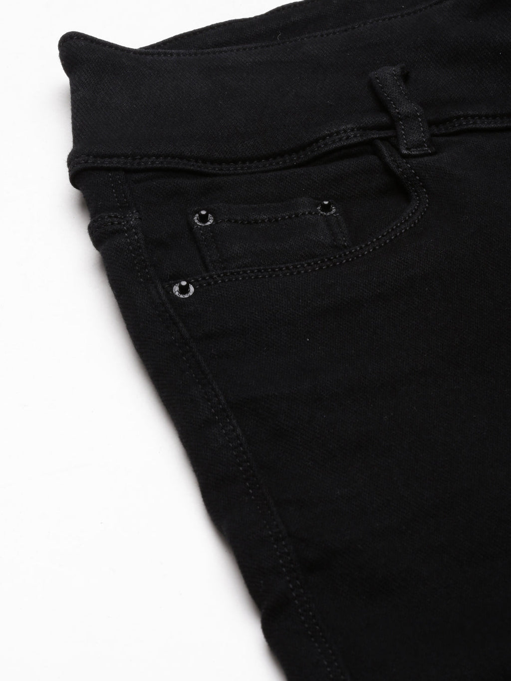 Women's Black Solid Skinny Fit Denim Jeans