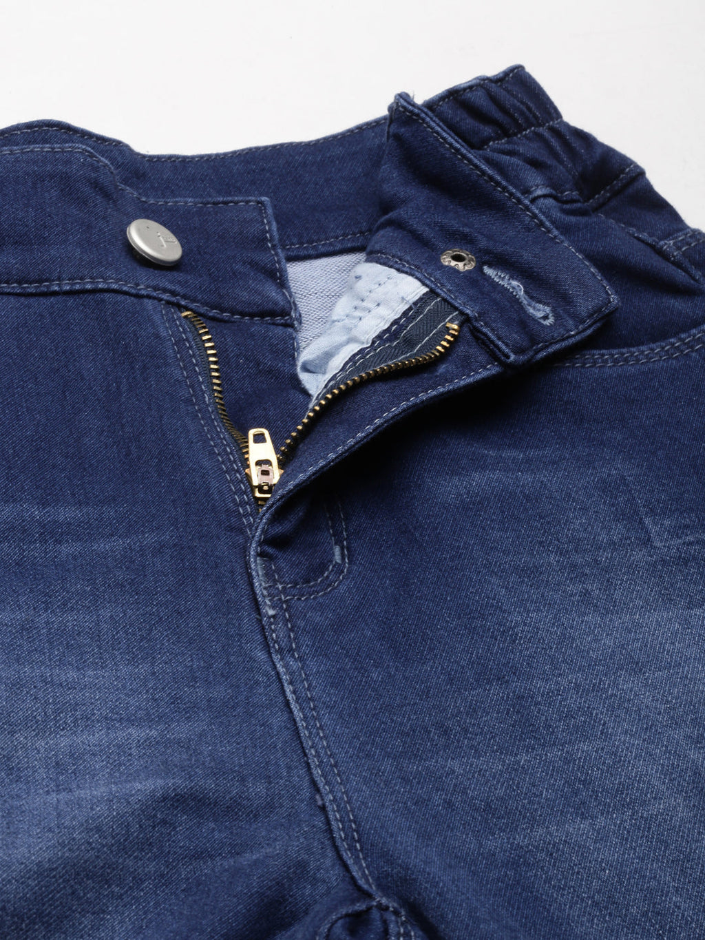 Women's Blue Mid Rise Bootcut Light Fade Retro Denim Jeans