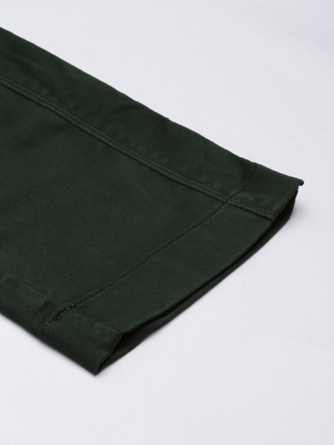 Women's Olive Straight Fit High-Rise Trousers