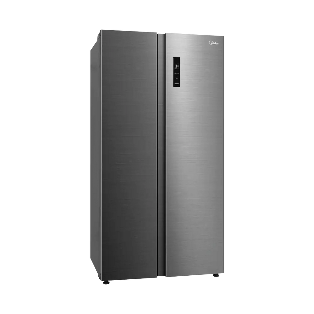 Midea 563 L Side By Side, Frost Free Refrigerator |Digital Display|Stabilizer Free Operation|Inverter compressor (MDRS710FGF46 Bru Steel)