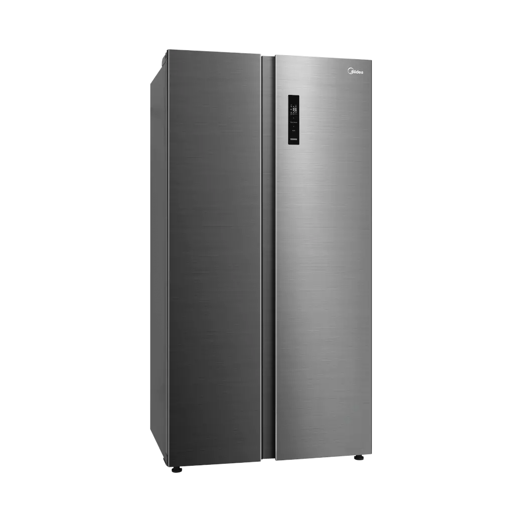 Midea 563 L Side By Side, Frost Free Refrigerator |Digital Display|Stabilizer Free Operation|Inverter compressor (MDRS710FGF46 Bru Steel)