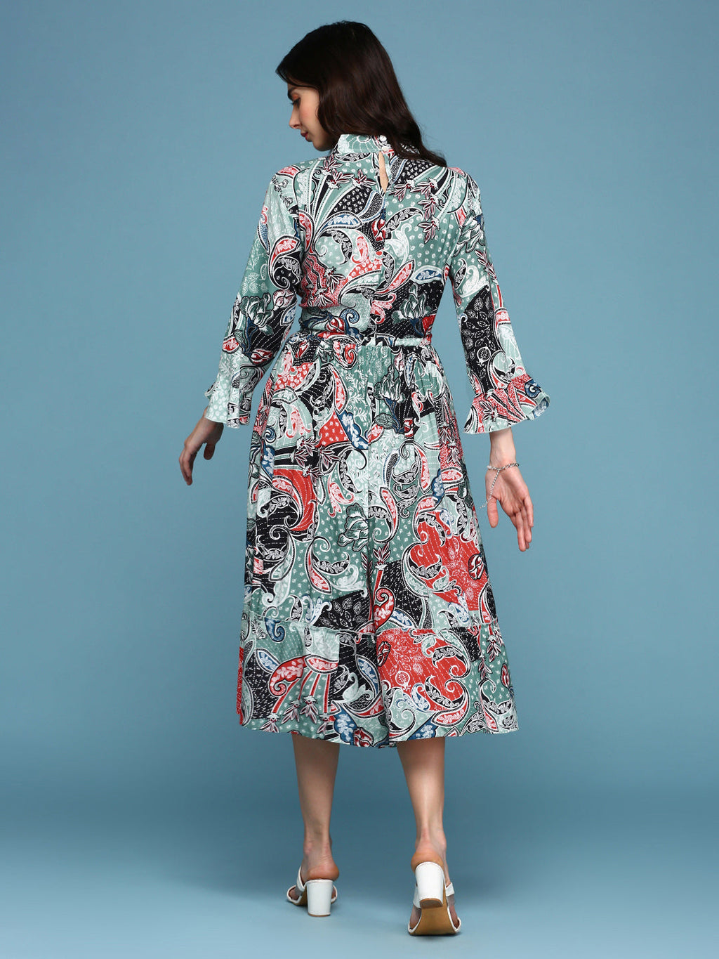 Women's Casual Printed Empire Multi Dress