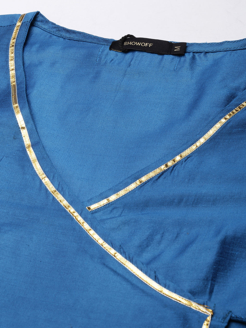 Women's Anarkali Blue Solid Kurta