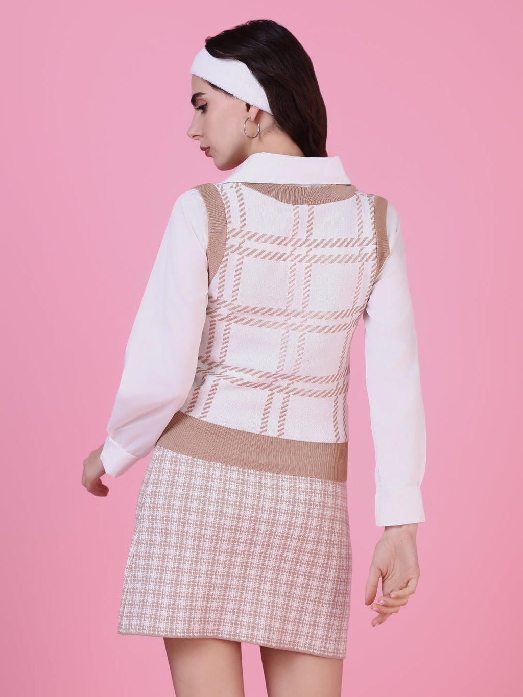 Women's Beige Shirt Style Top