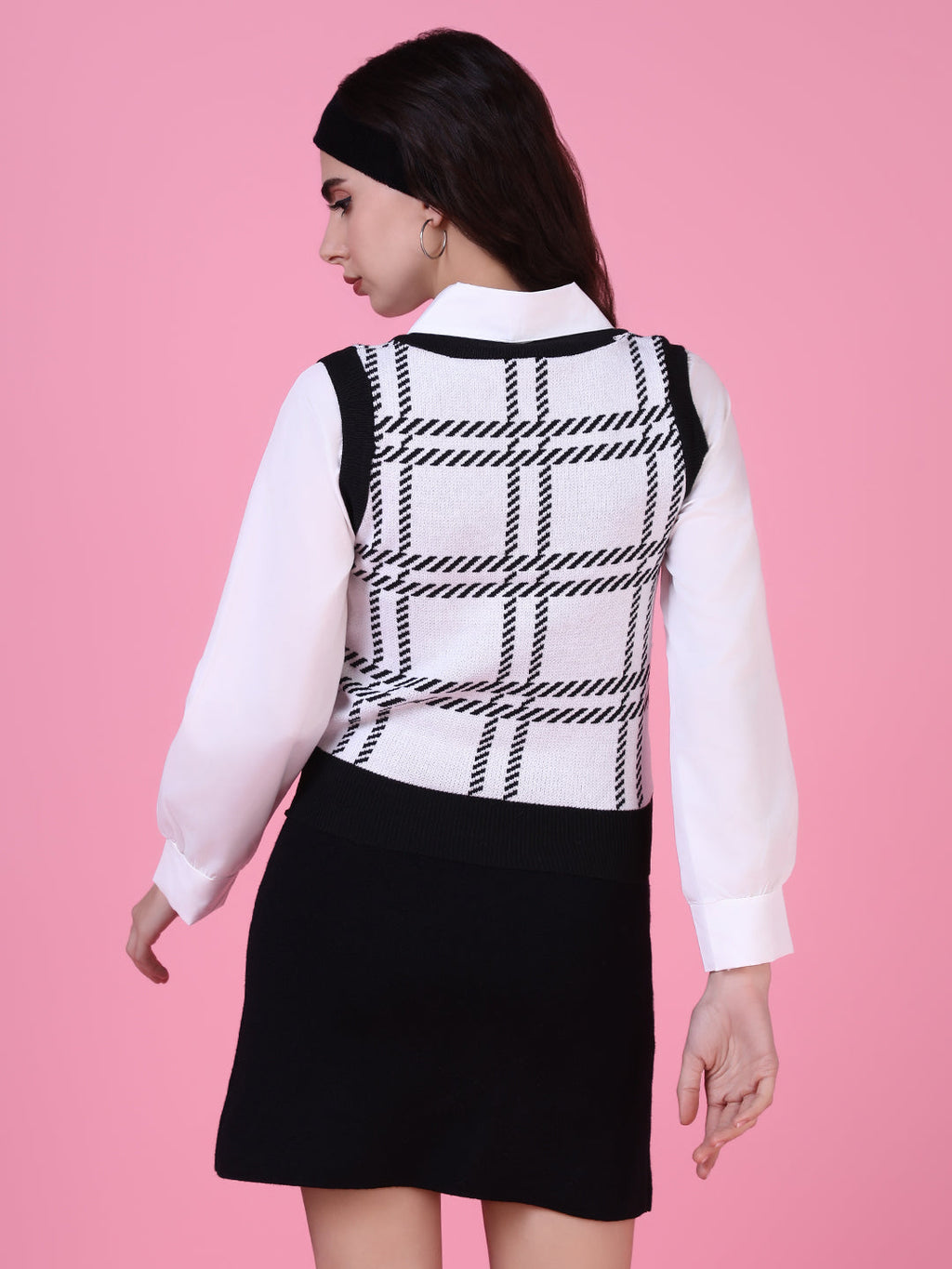 Women's Black Shirt Style Top