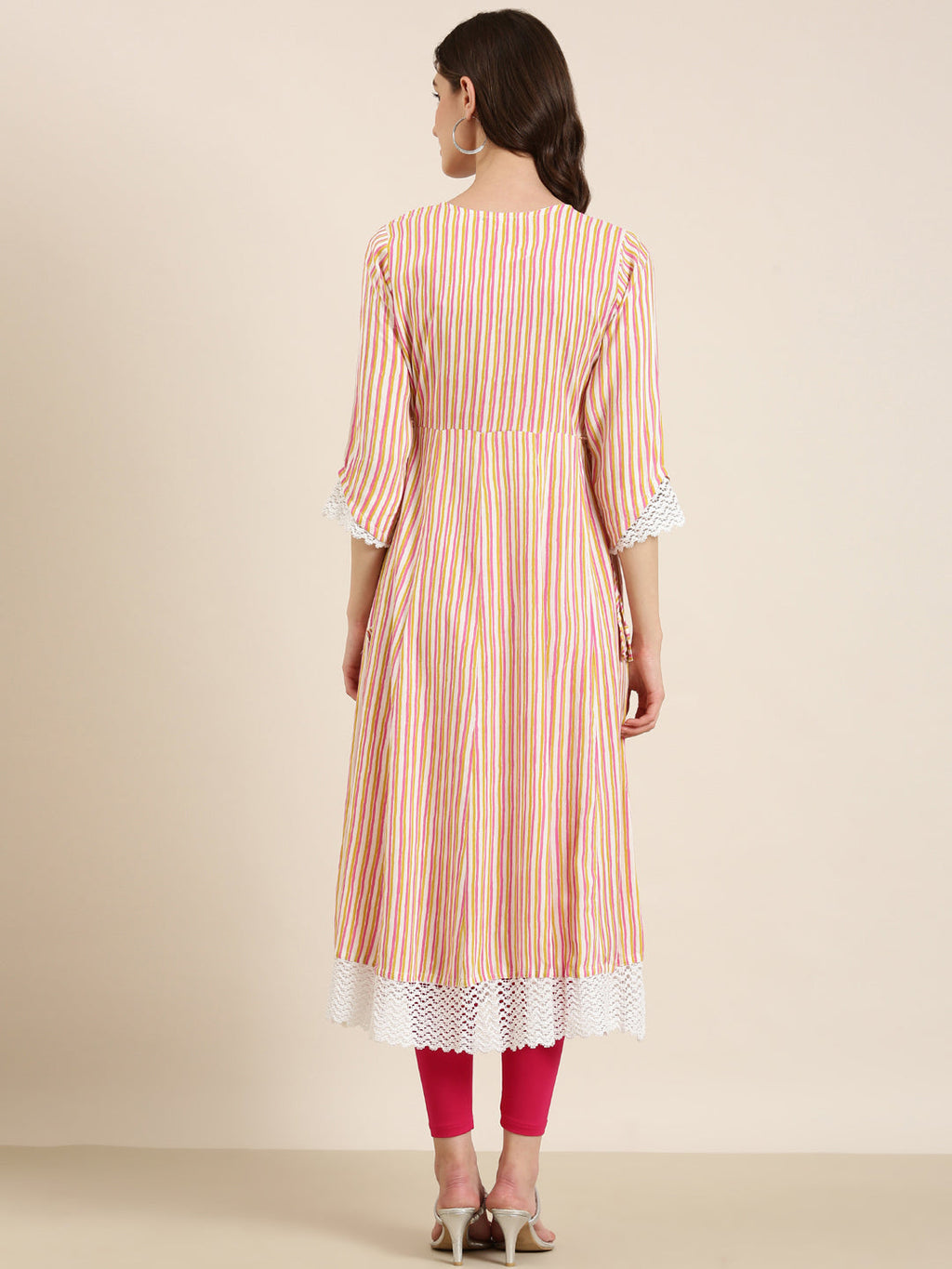 Women's Multi Striped A-Line Kurta
