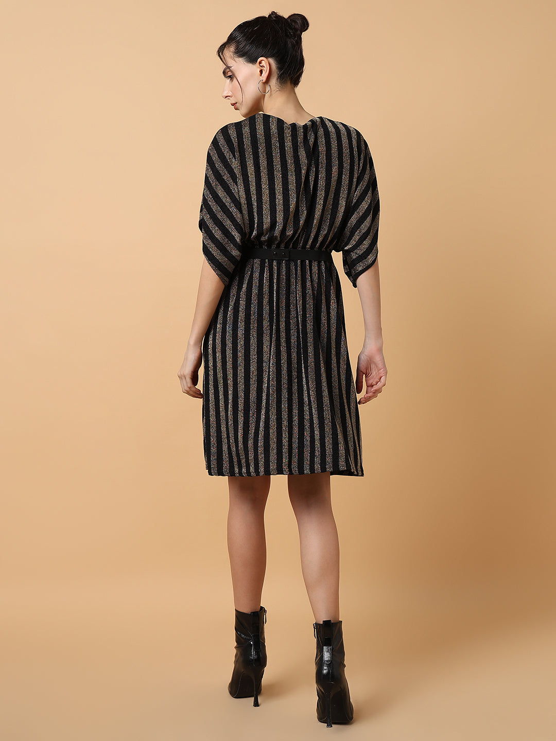 Women's Striped Kaftan Copper Dress