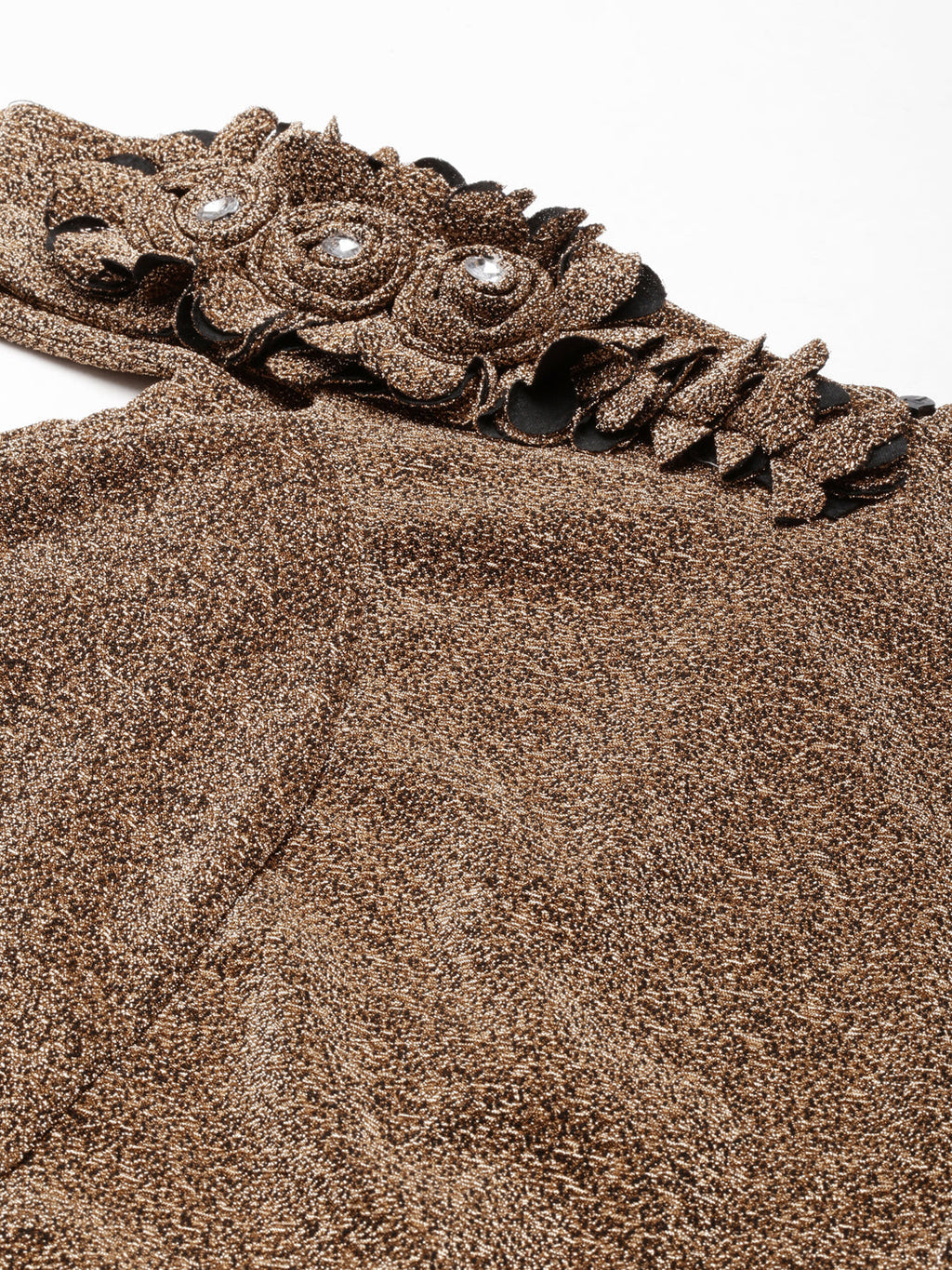 Women's Brown Off-Shoulder A-Line Mini Dress