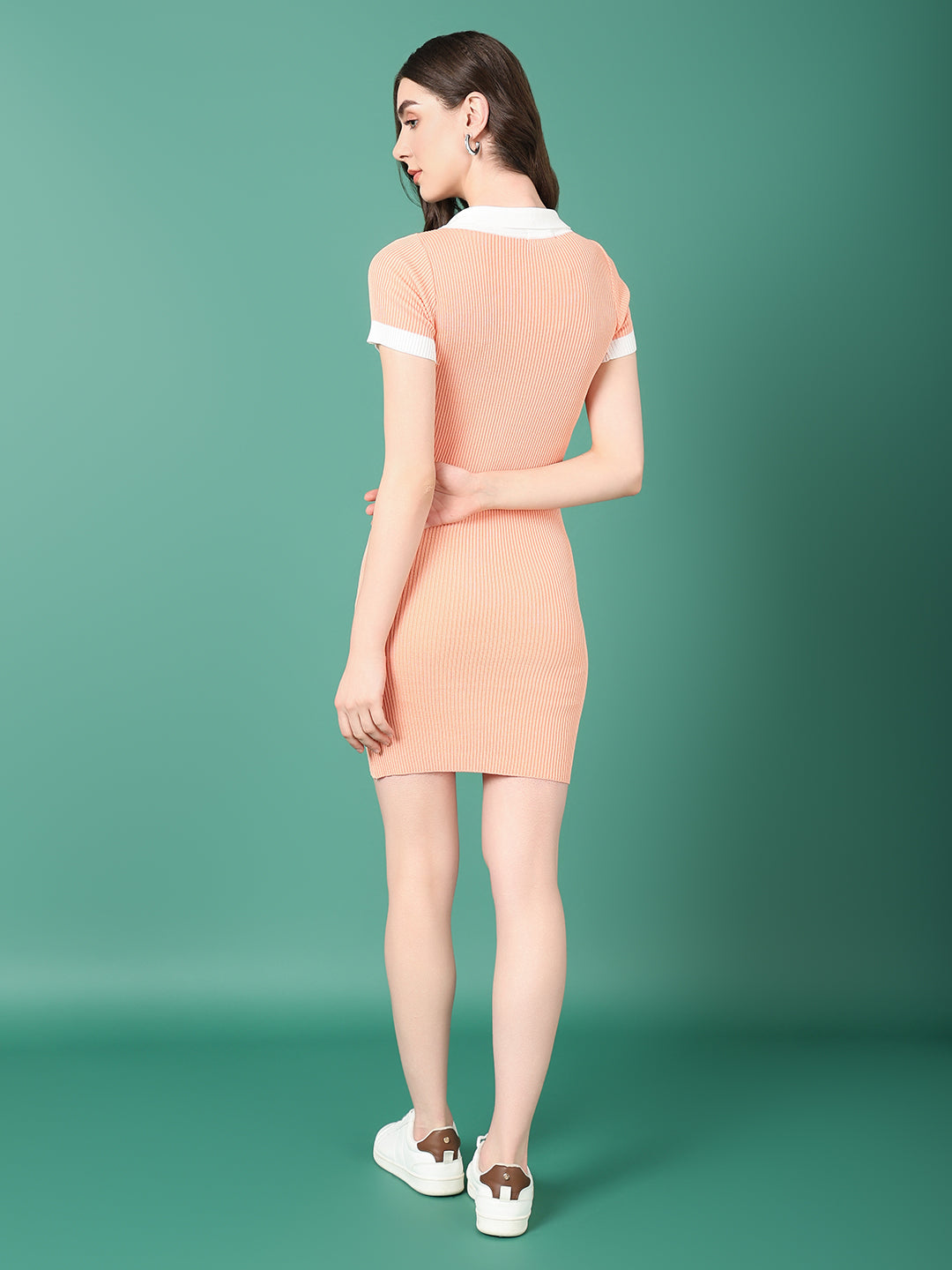 Women's Peach Bodycon Dress