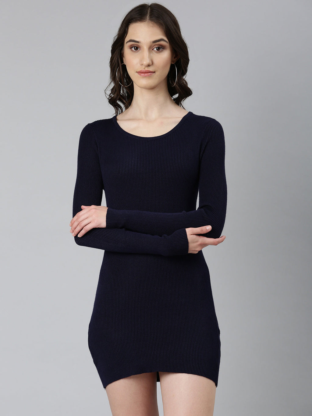 Women's Navy Blue Bodycon Mini Dress