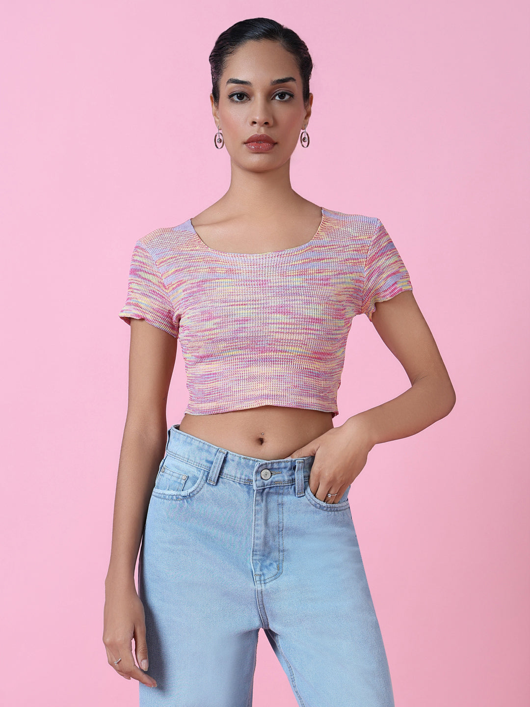 Women's Pink Crop Top
