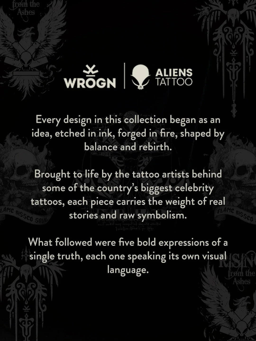 Wrogn X Aliens - Flame Kissed Skull | Brown