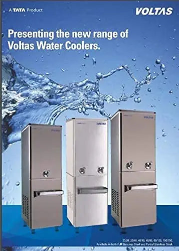 Voltas 15/20 FSS, 15 Litre Cooling Capacity Water Cooler with Fully Stainless Steel Body, Silver