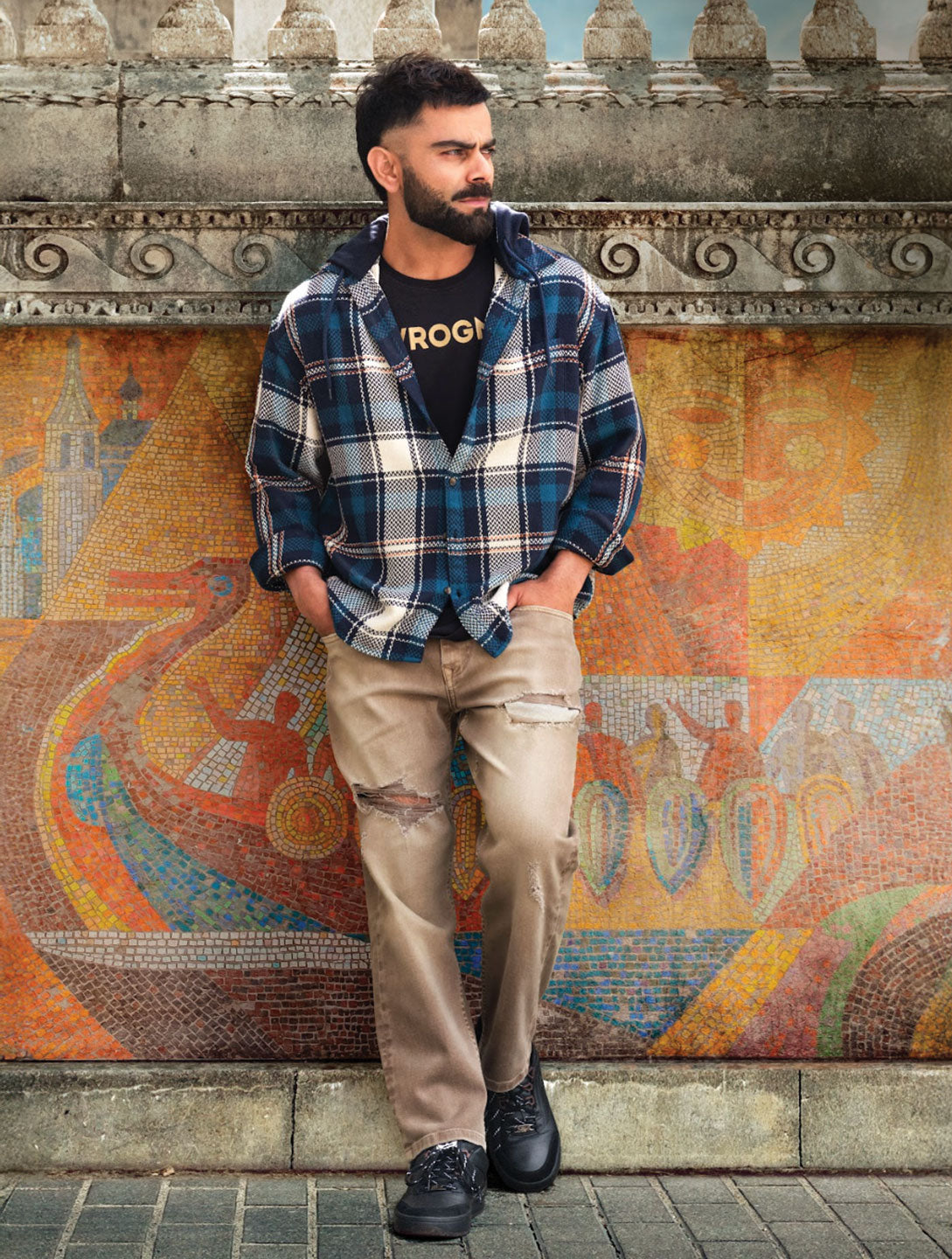 Distressed Apex Brown Jeans