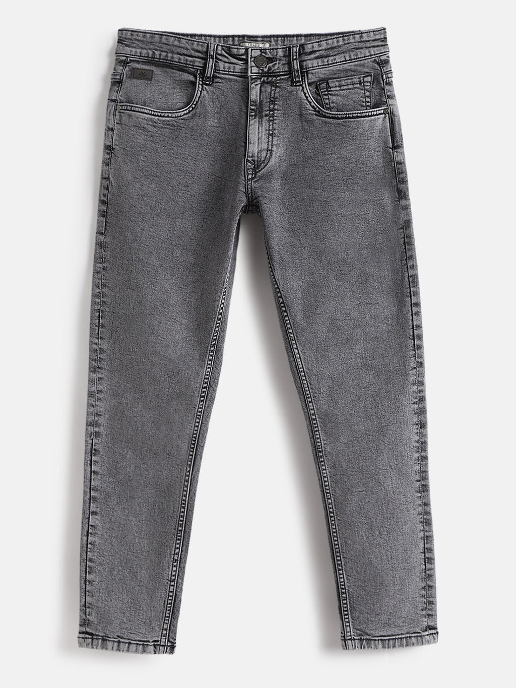 Faded Skinny Crop Jeans | Grey