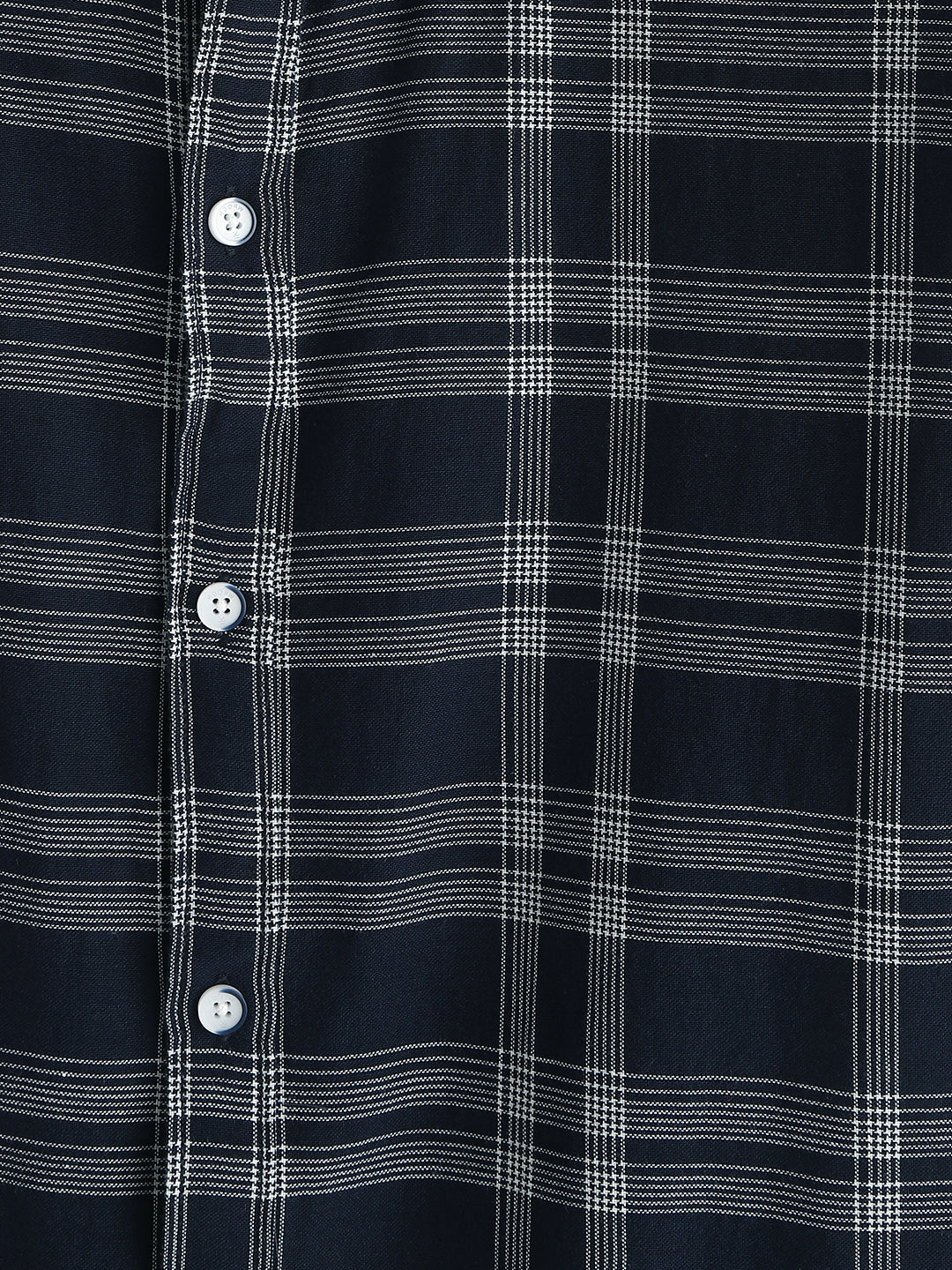 Casual Light Weight Checked Shirt | Navy Blue
