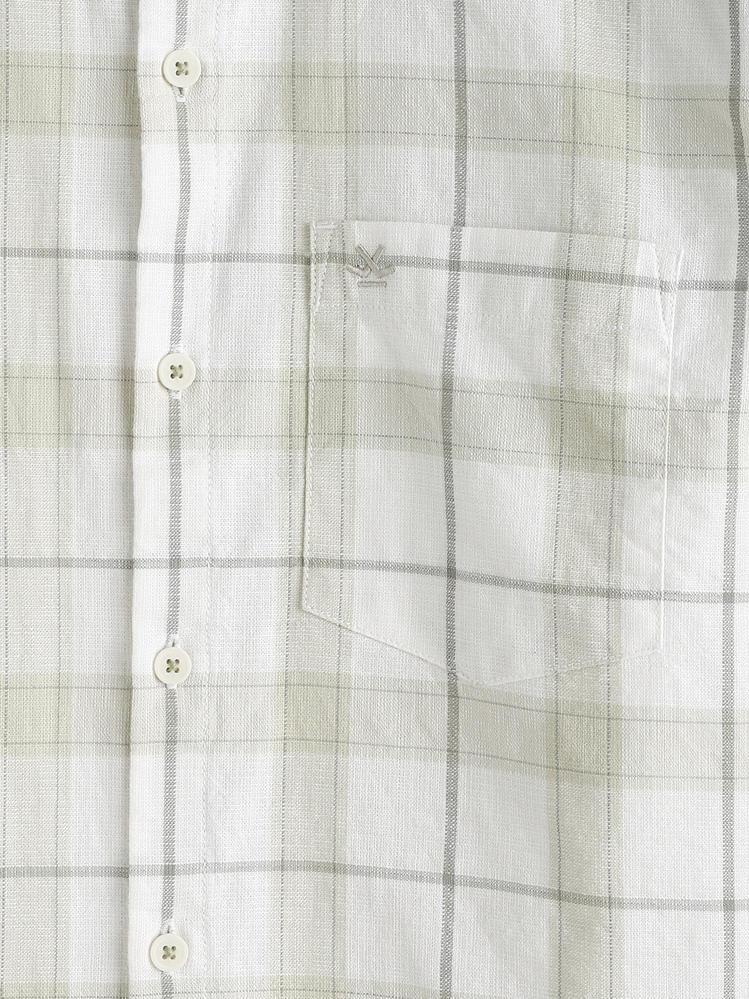Textured Cotton Slub Shirt | Green
