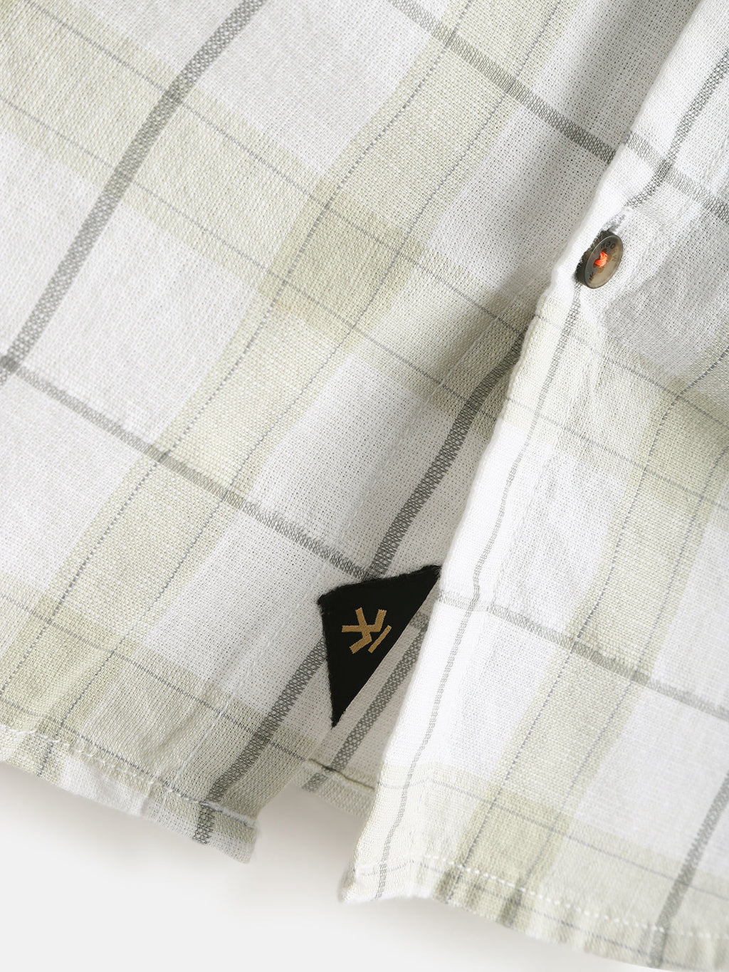 Textured Cotton Slub Shirt | Green