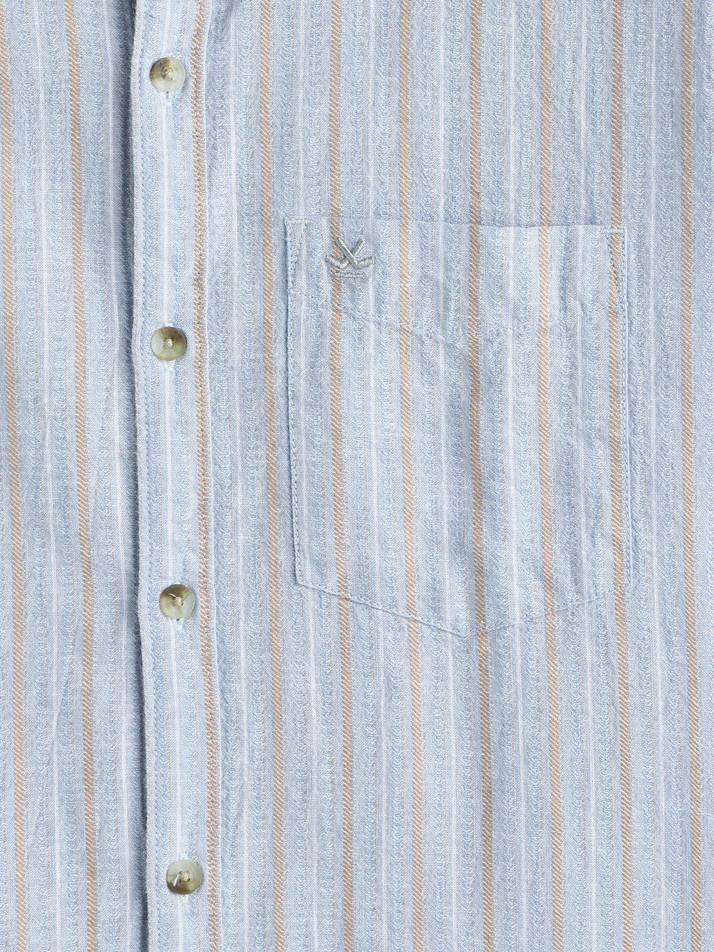 Textured Stripes Slim Fit Shirt | Light Blue