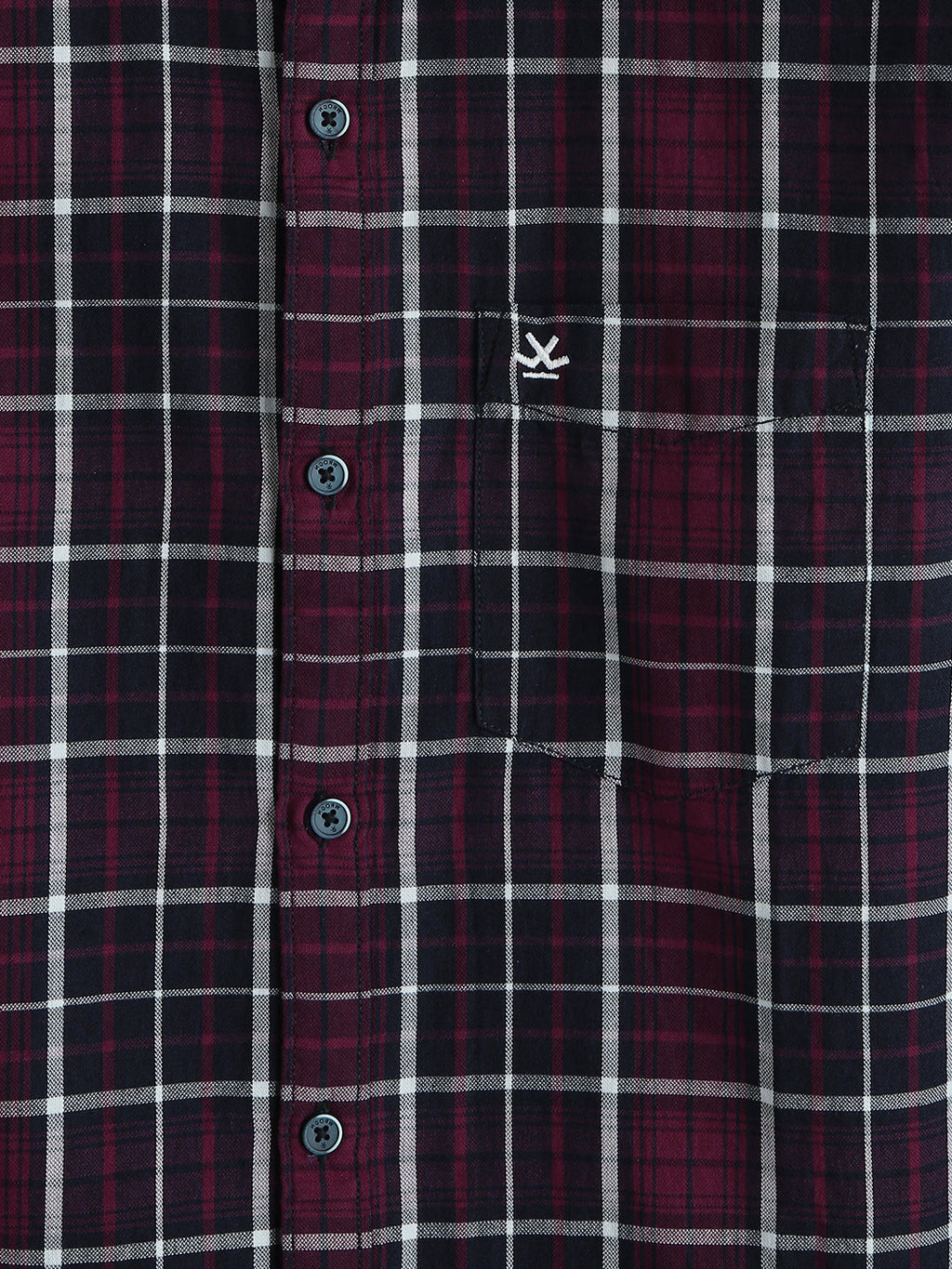 Classic Checked Cotton Shirt | Maroon