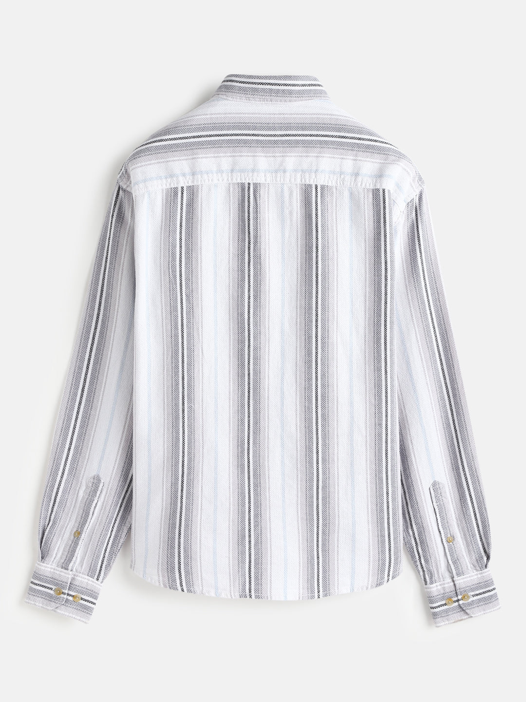Textured Stripes Dobby Shirt | Grey