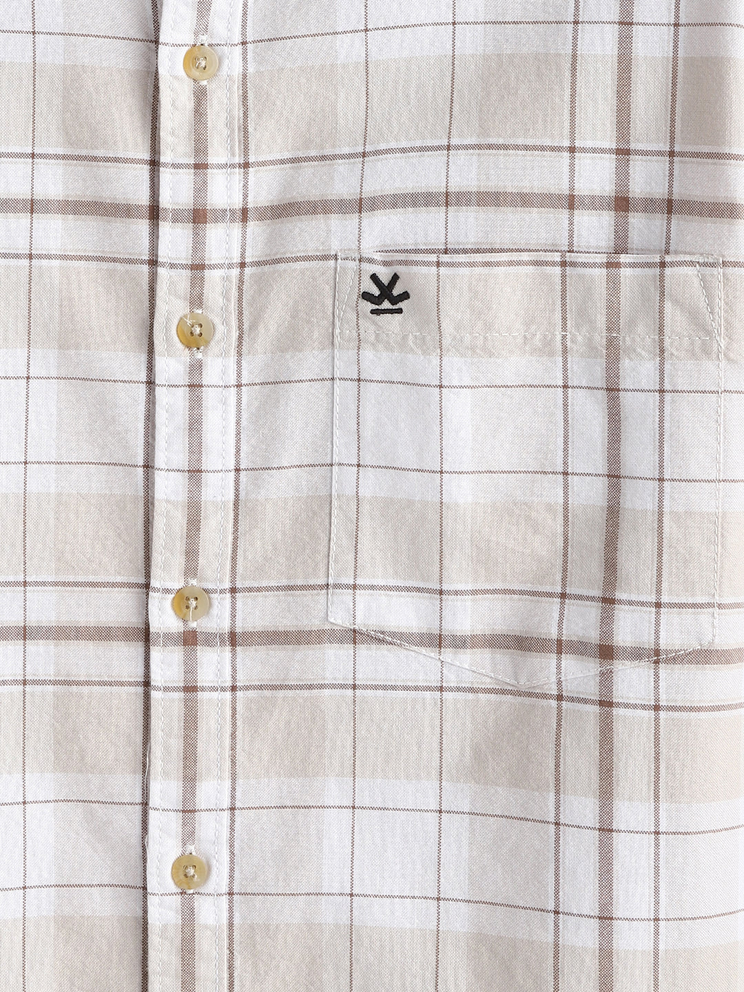 Checked Comfort Fit Shirt | Brown