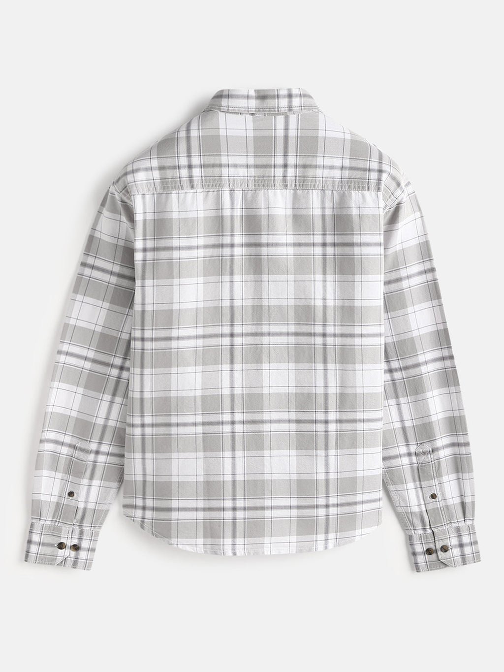 Checked Comfort Fit Shirt | Grey